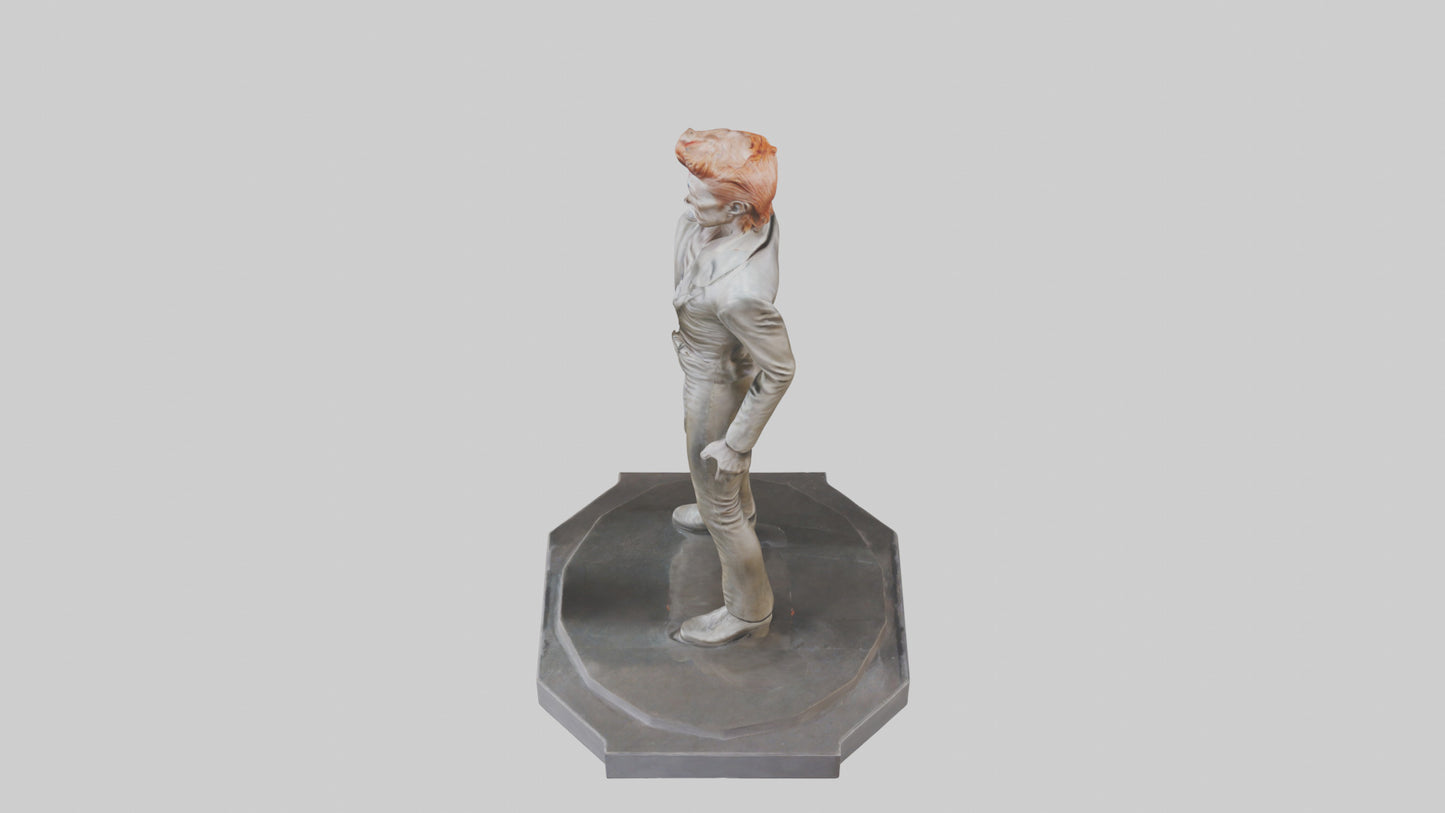 David Bowie statue model VR / AR / low-poly