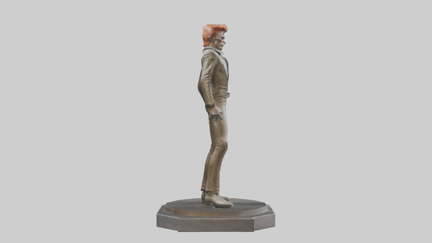 David Bowie statue model VR / AR / low-poly