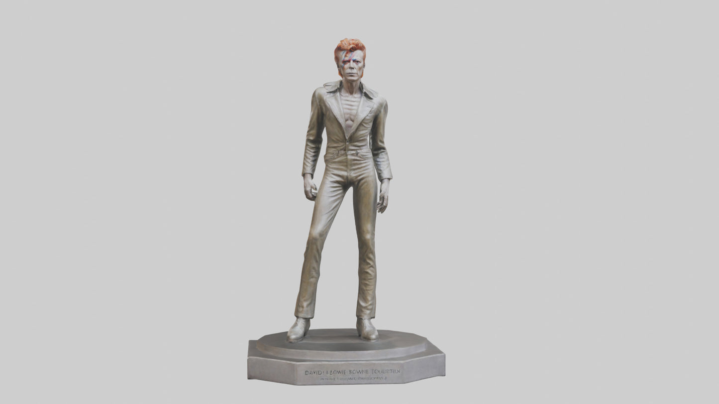 David Bowie statue model VR / AR / low-poly