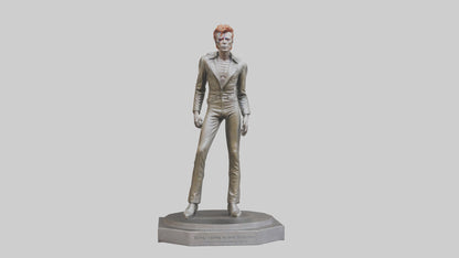 David Bowie statue model VR / AR / low-poly