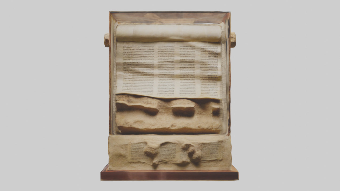 3D model Dead Sea Scrolls sculpture model VR / AR / low-poly