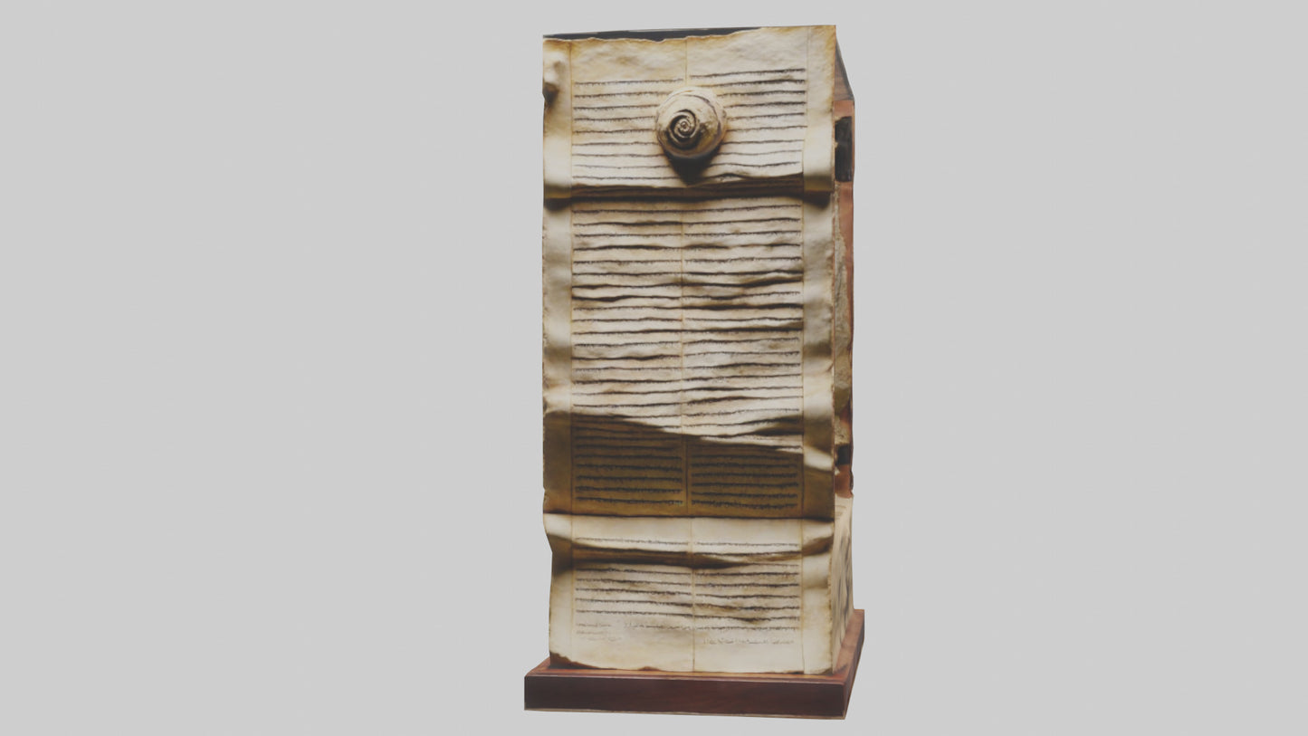 3D model Dead Sea Scrolls sculpture model VR / AR / low-poly