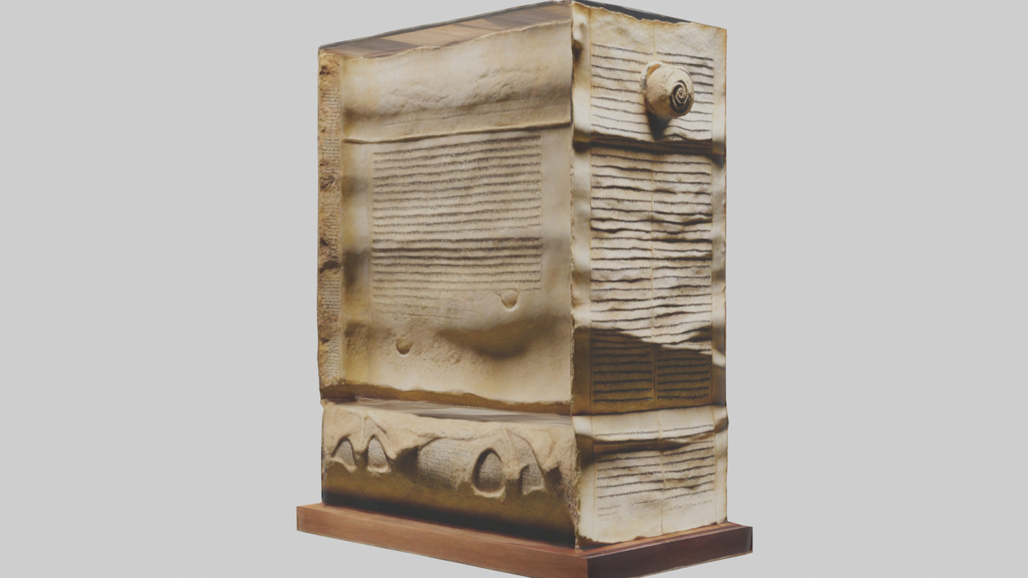 3D model Dead Sea Scrolls sculpture model VR / AR / low-poly