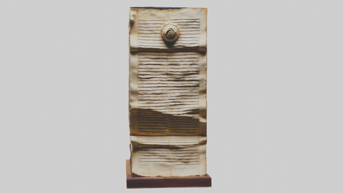 3D model Dead Sea Scrolls sculpture model VR / AR / low-poly