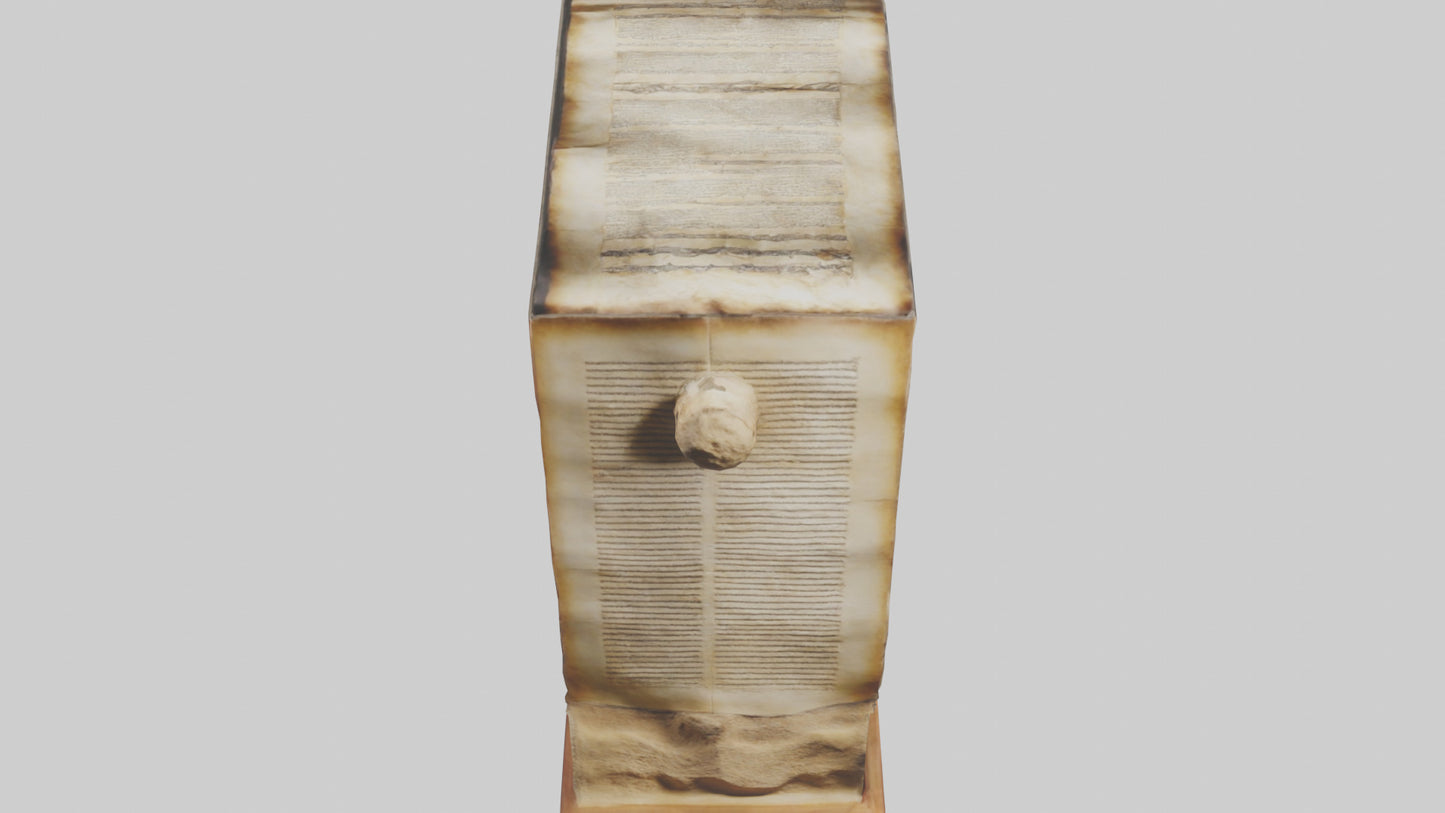 3D model Dead Sea Scrolls sculpture model VR / AR / low-poly