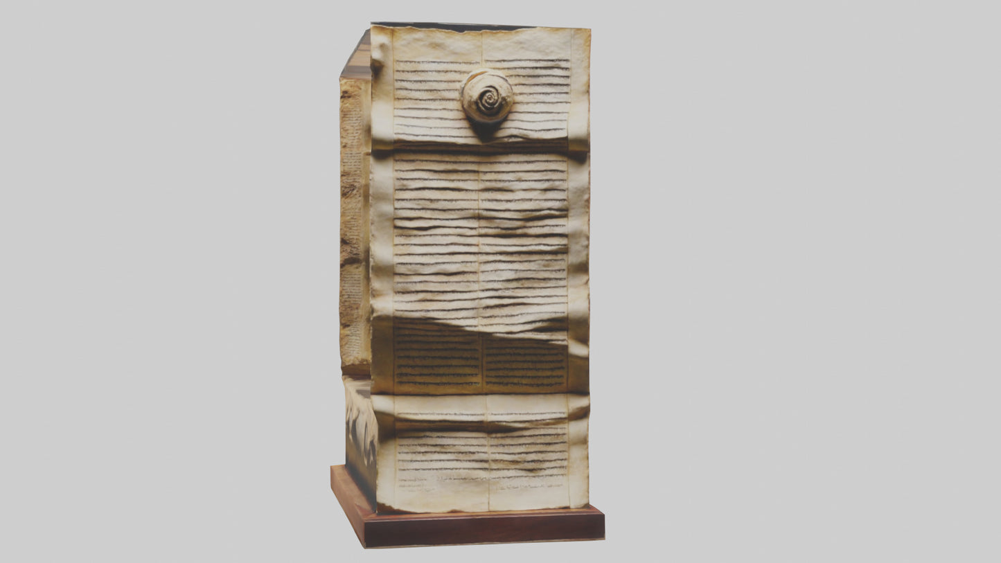 3D model Dead Sea Scrolls sculpture model VR / AR / low-poly