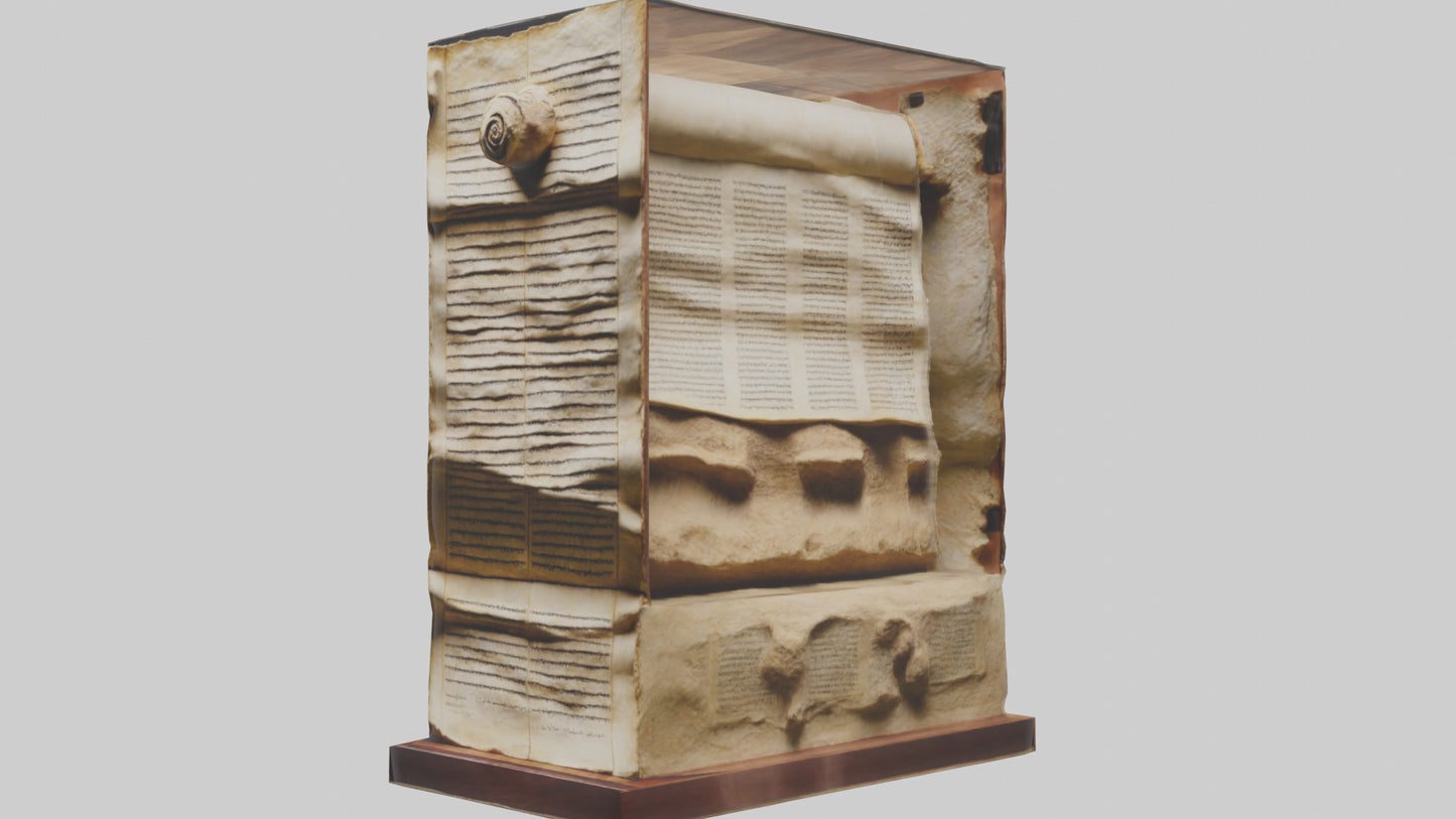 3D model Dead Sea Scrolls sculpture model VR / AR / low-poly
