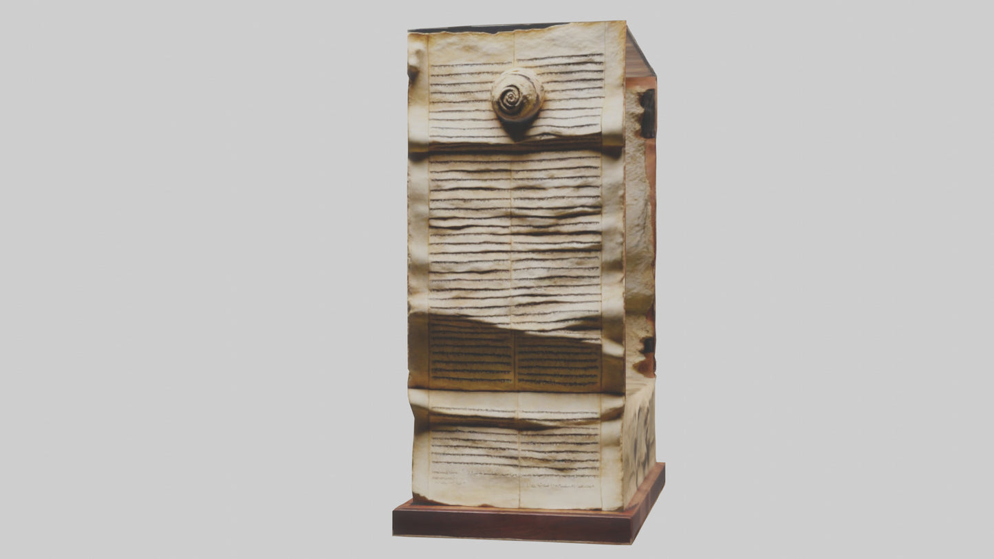 3D model Dead Sea Scrolls sculpture model VR / AR / low-poly