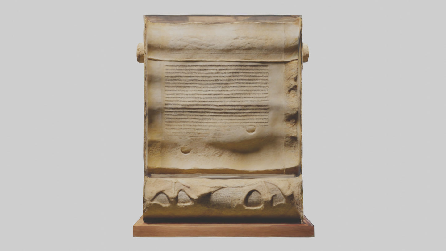 3D model Dead Sea Scrolls sculpture model VR / AR / low-poly
