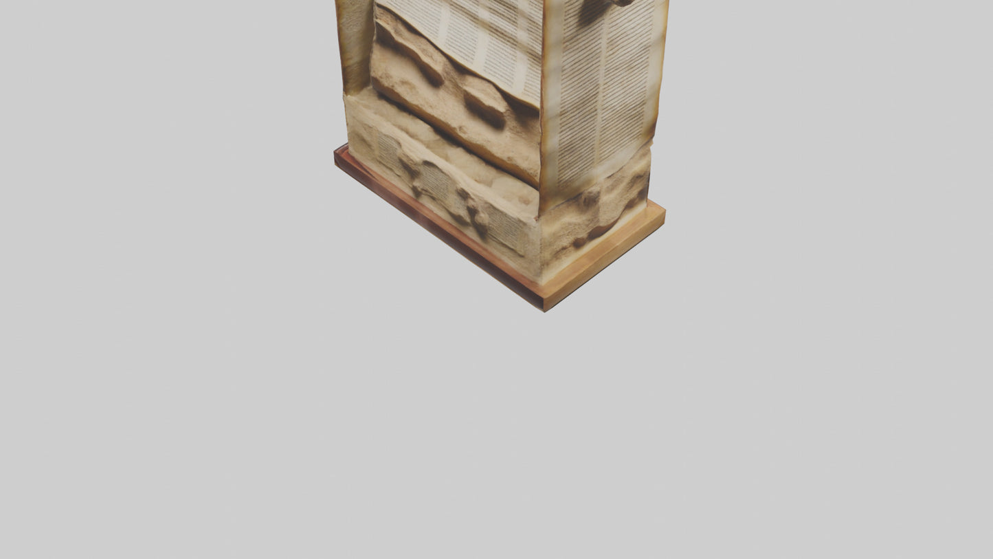 3D model Dead Sea Scrolls sculpture model VR / AR / low-poly