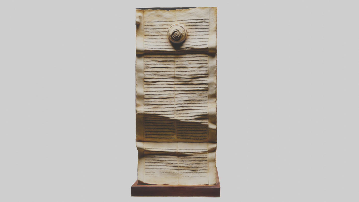 3D model Dead Sea Scrolls sculpture model VR / AR / low-poly