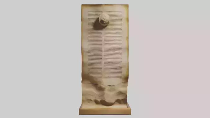 3D model Dead Sea Scrolls sculpture model VR / AR / low-poly