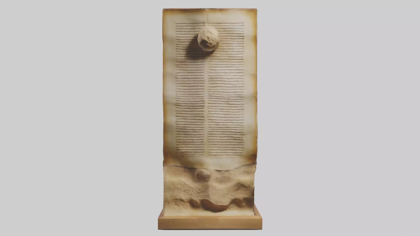 3D model Dead Sea Scrolls sculpture model VR / AR / low-poly