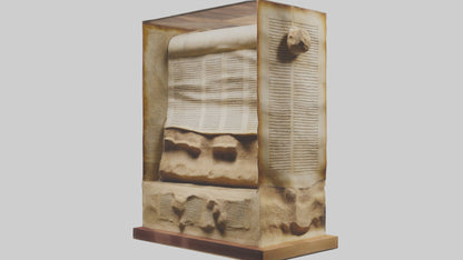 3D model Dead Sea Scrolls sculpture model VR / AR / low-poly