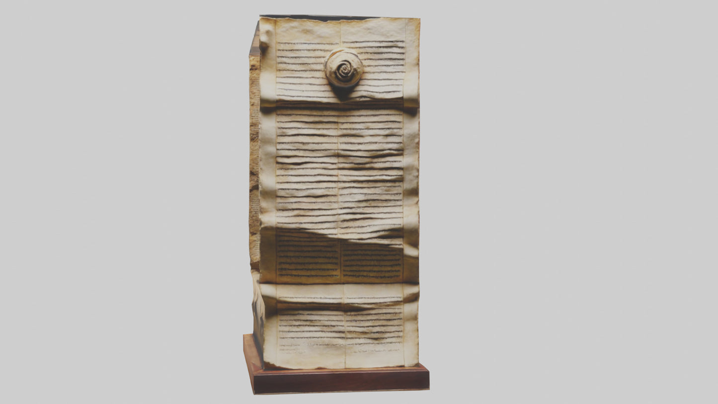 3D model Dead Sea Scrolls sculpture model VR / AR / low-poly