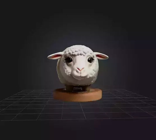 3D model decor lamb VR / AR / low-poly