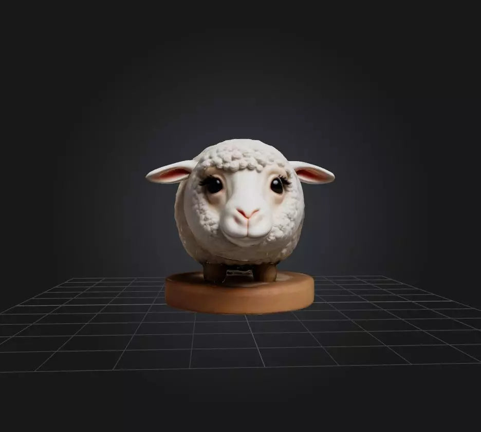 3D model decor lamb VR / AR / low-poly