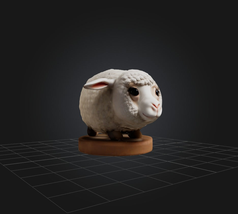 3D model decor lamb VR / AR / low-poly