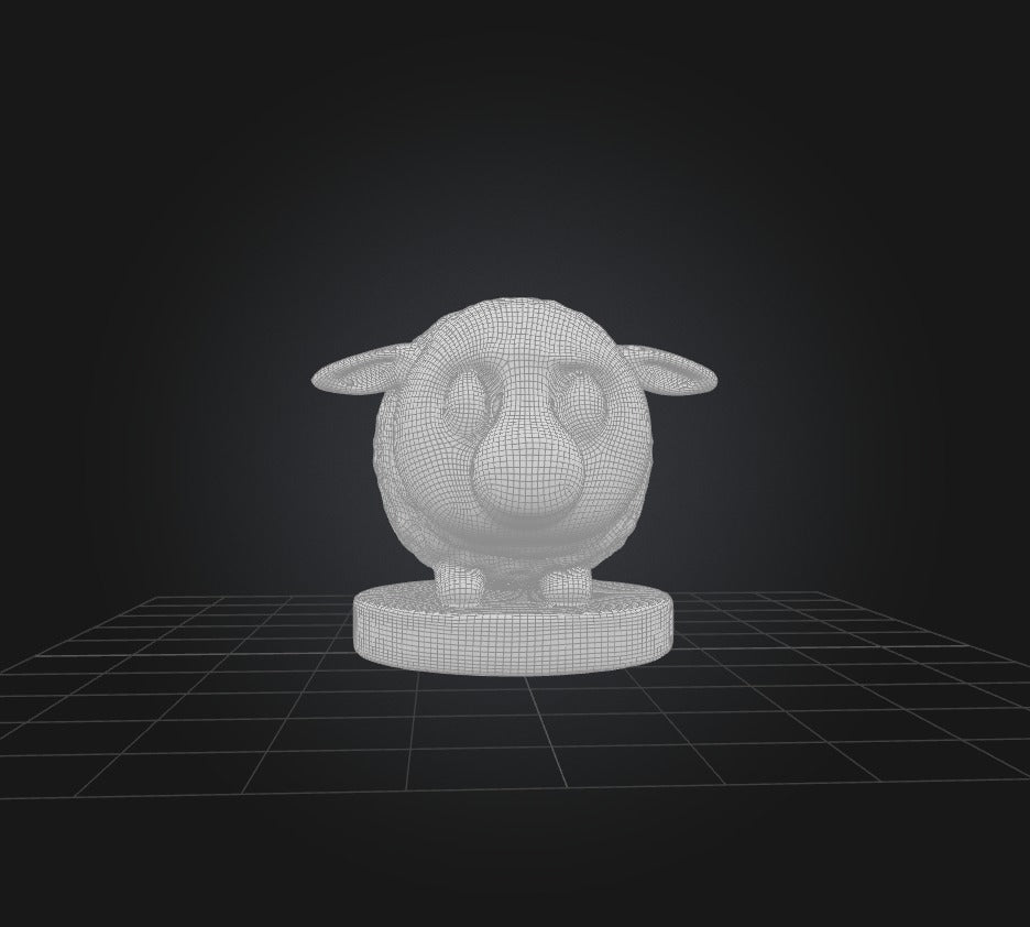 3D model decor lamb VR / AR / low-poly