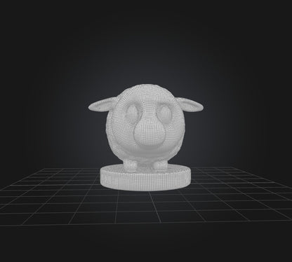 3D model decor lamb VR / AR / low-poly