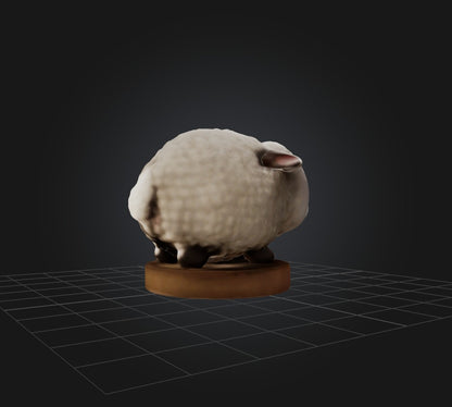 3D model decor lamb VR / AR / low-poly