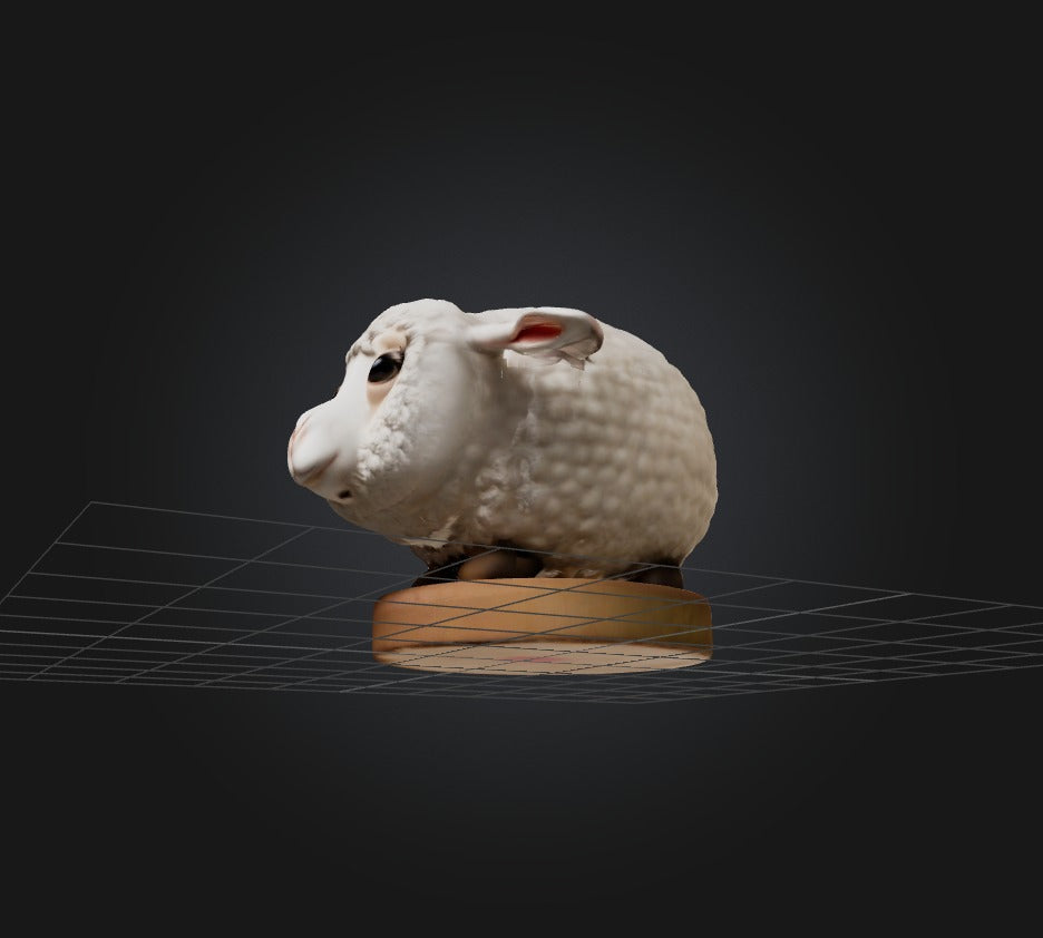 3D model decor lamb VR / AR / low-poly