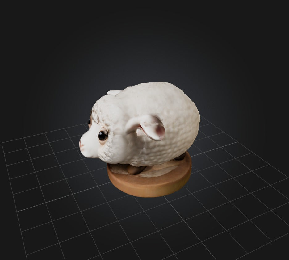 3D model decor lamb VR / AR / low-poly