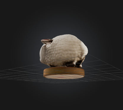 3D model decor lamb VR / AR / low-poly
