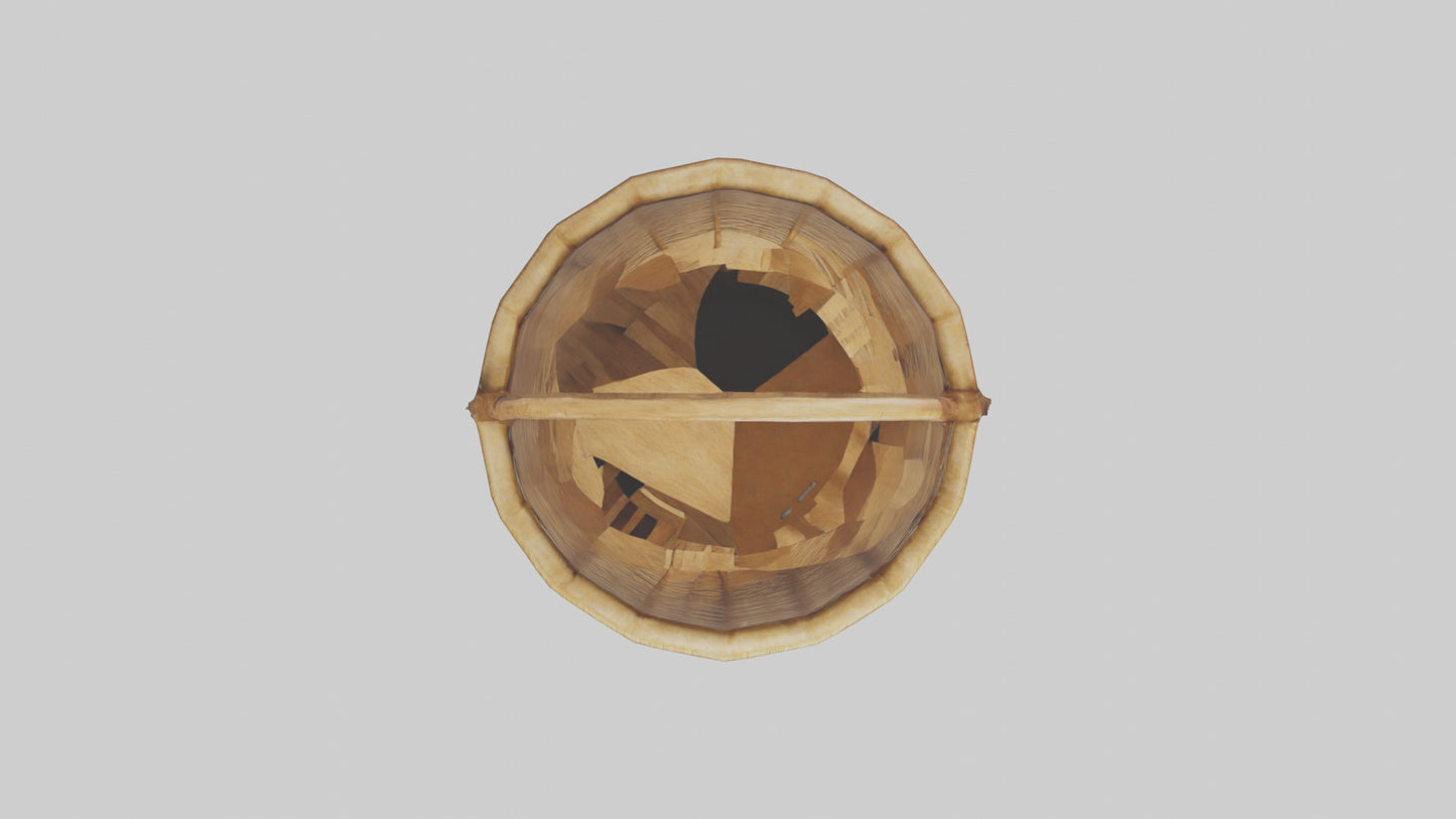 3D model Decorative basket model VR / AR / low-poly