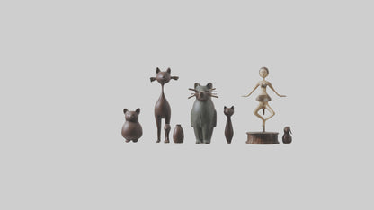 Decorative Figurines model VR / AR / low-poly