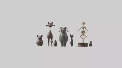 Decorative Figurines model VR / AR / low-poly