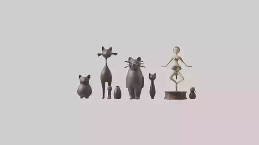 Decorative Figurines model VR / AR / low-poly