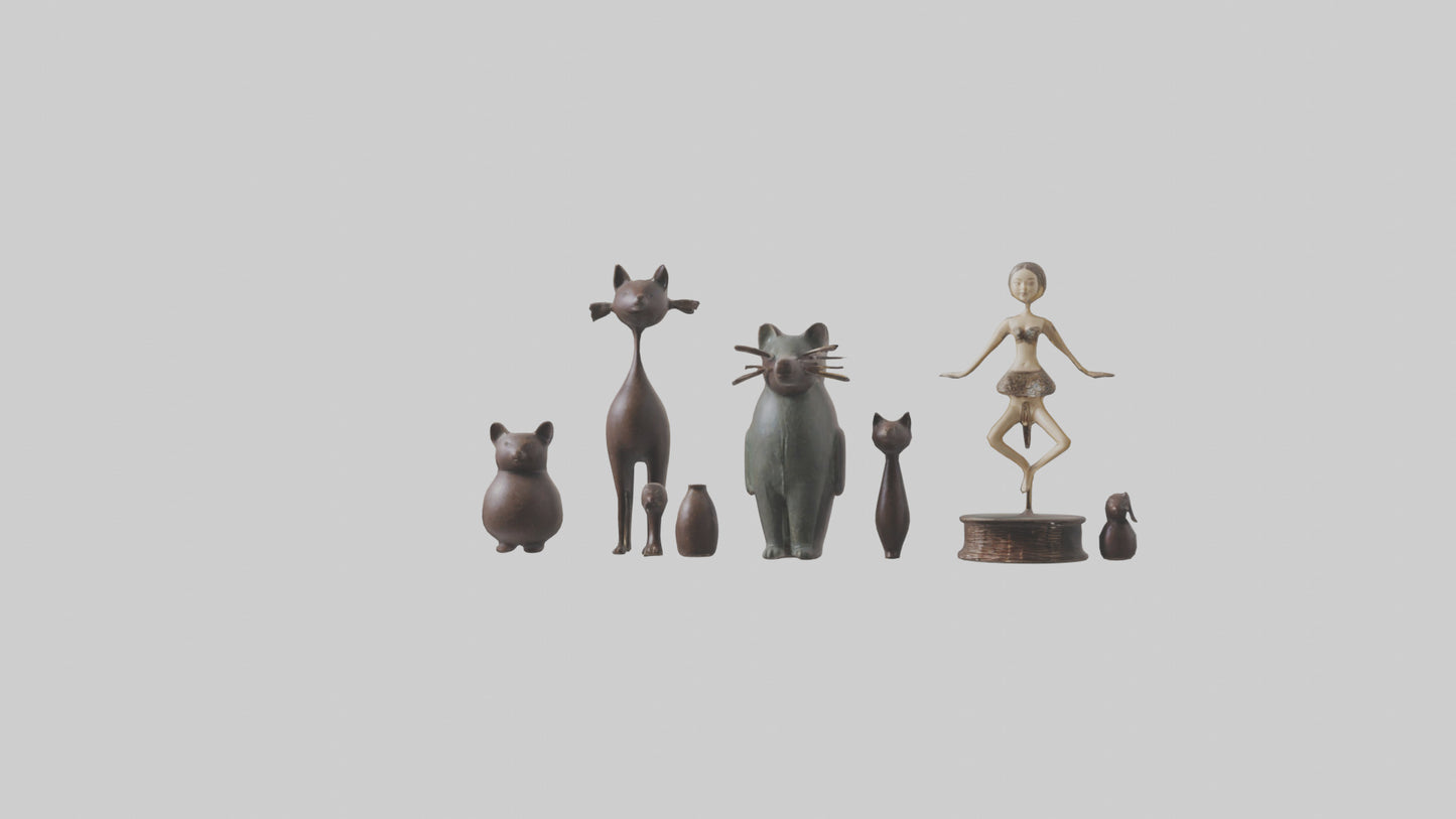 Decorative Figurines model VR / AR / low-poly
