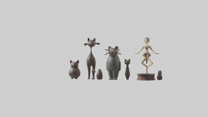 Decorative Figurines model VR / AR / low-poly