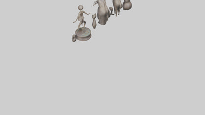 Decorative Figurines model VR / AR / low-poly