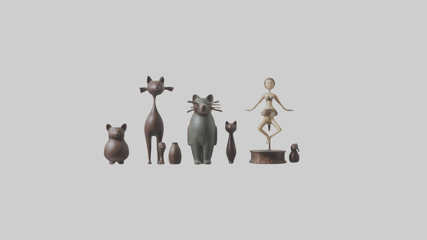 Decorative Figurines model VR / AR / low-poly