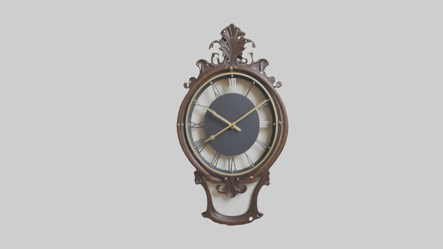 Decorative Wall Clock model VR / AR / low-poly