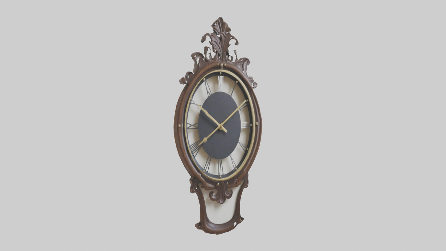 Decorative Wall Clock model VR / AR / low-poly