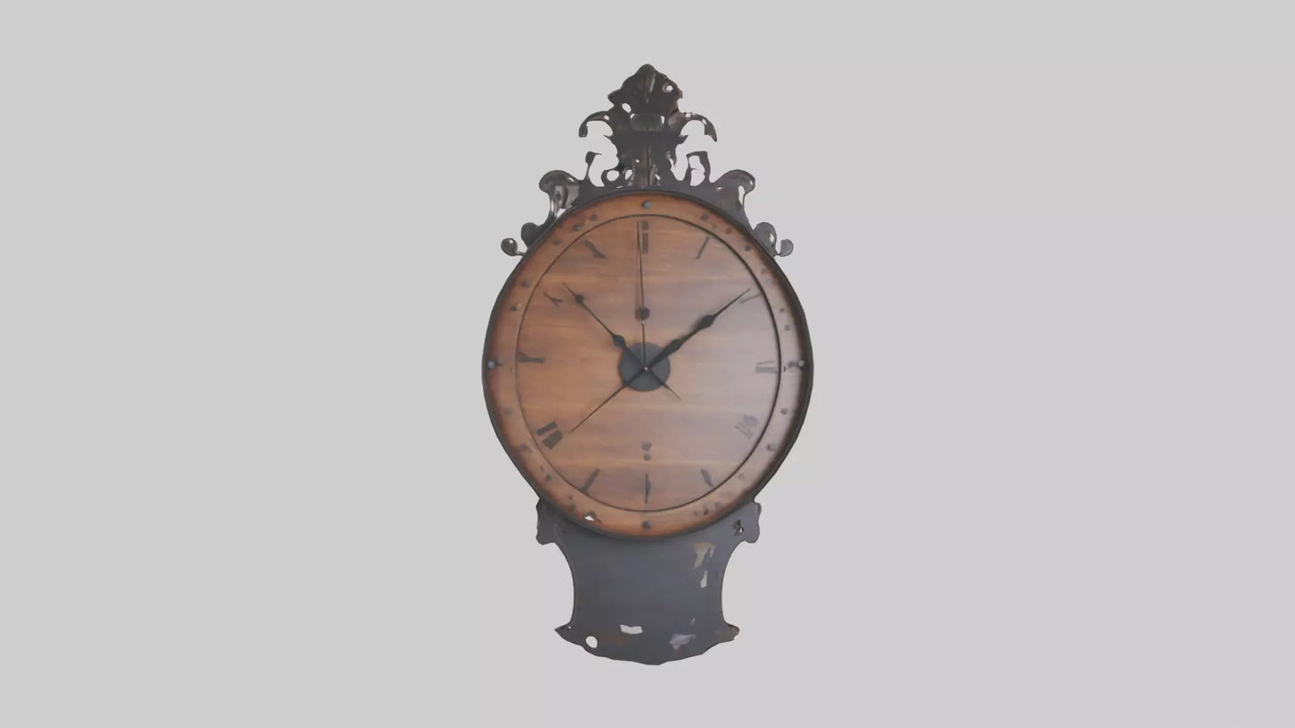 Decorative Wall Clock model VR / AR / low-poly