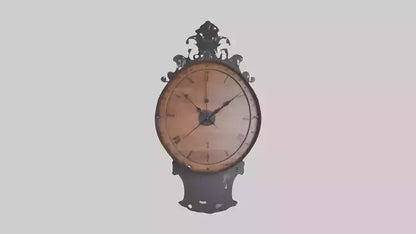 Decorative Wall Clock model VR / AR / low-poly
