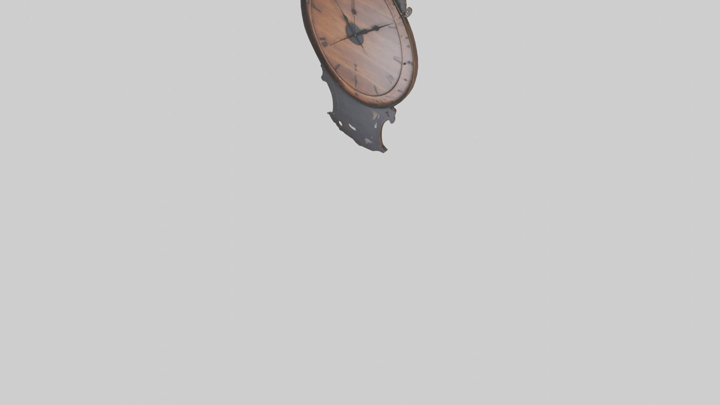 Decorative Wall Clock model VR / AR / low-poly