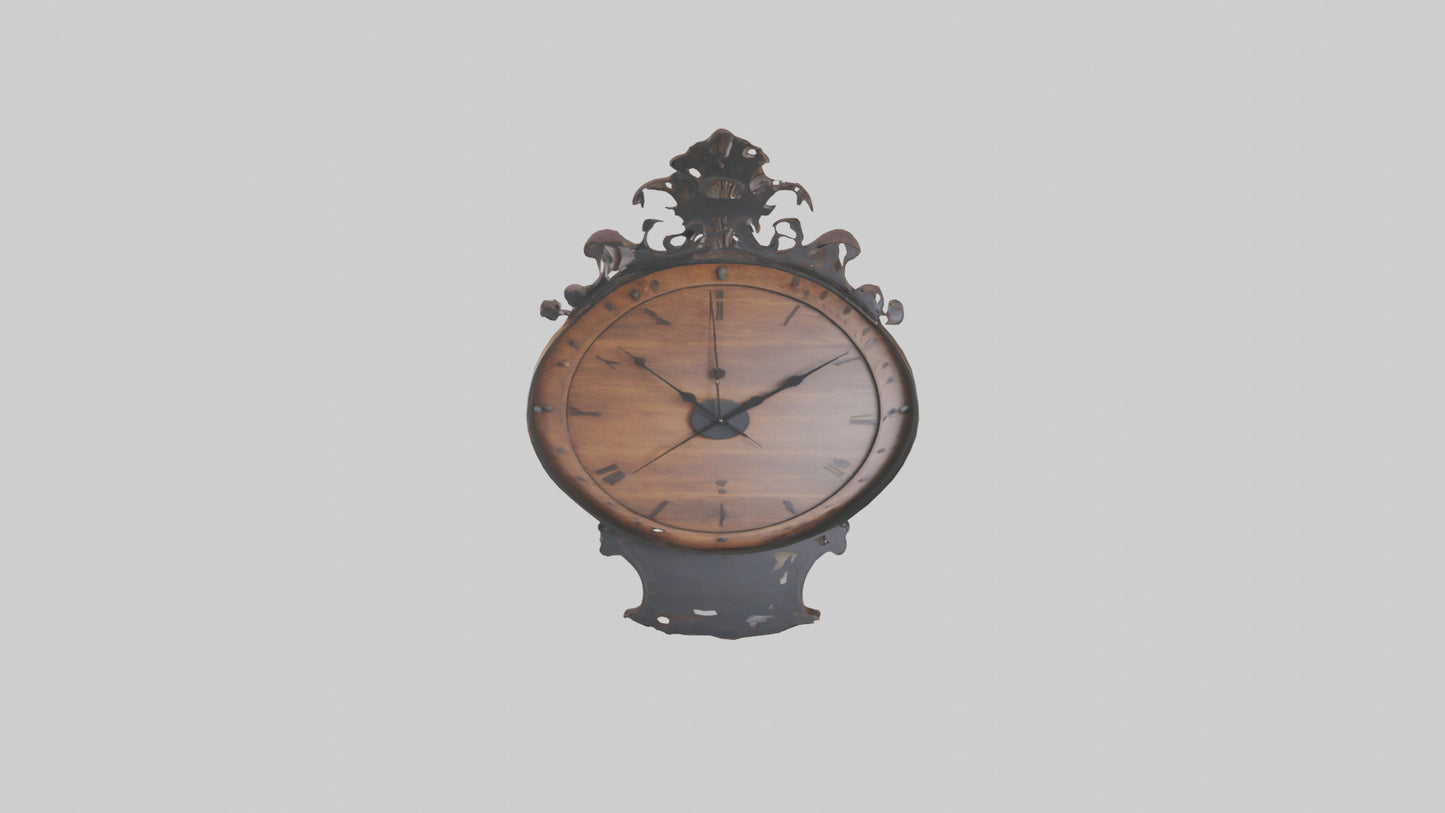 Decorative Wall Clock model VR / AR / low-poly