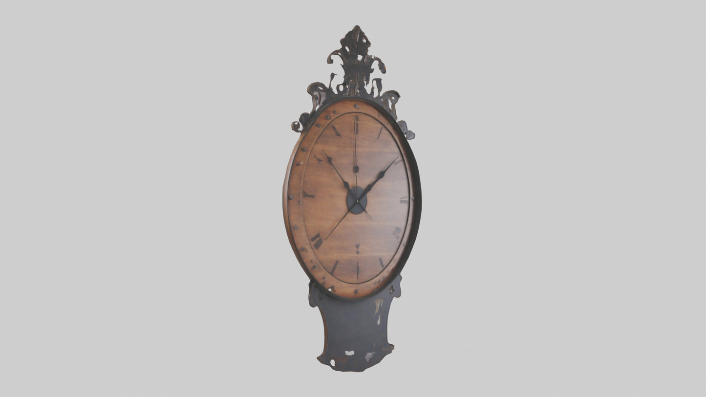 Decorative Wall Clock model VR / AR / low-poly