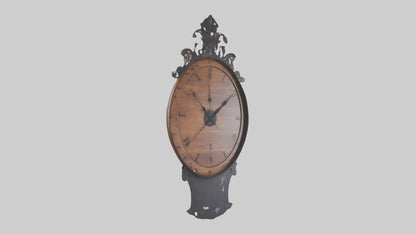 Decorative Wall Clock model VR / AR / low-poly