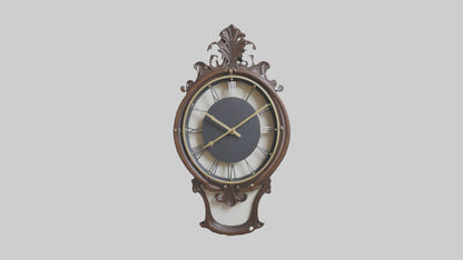 Decorative Wall Clock model VR / AR / low-poly
