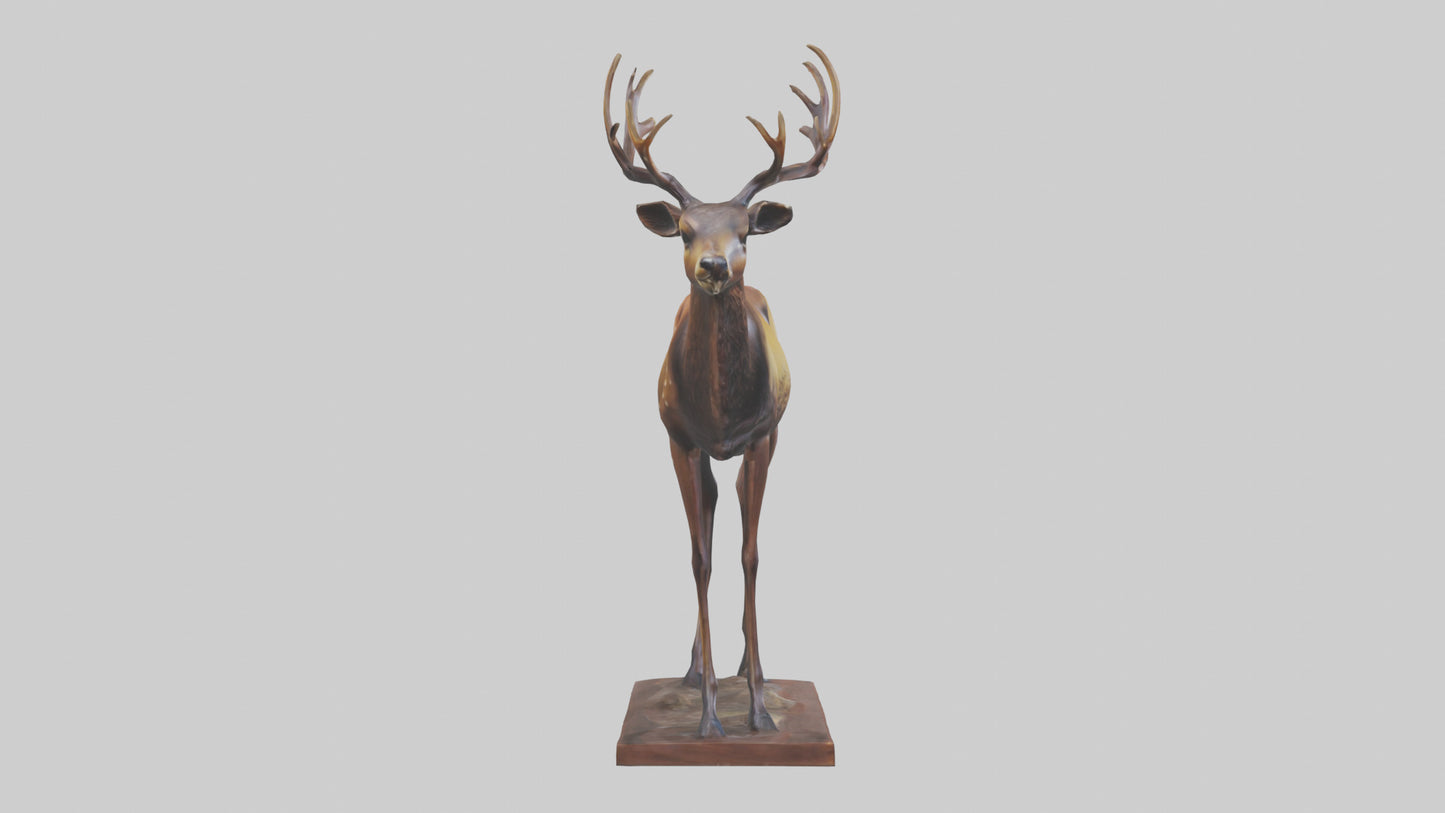 3D model Deer statue model VR / AR / low-poly
