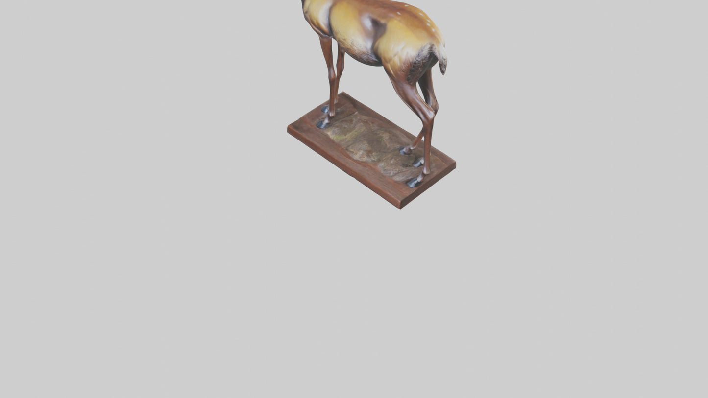 3D model Deer statue model VR / AR / low-poly