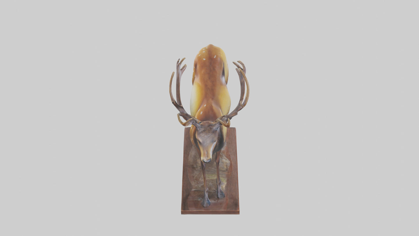 3D model Deer statue model VR / AR / low-poly