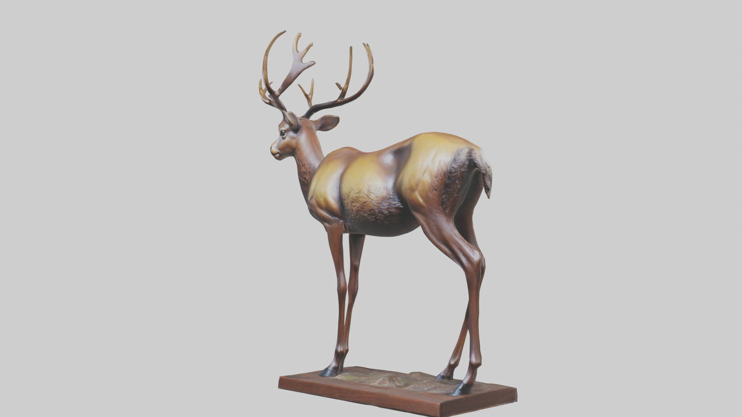 3D model Deer statue model VR / AR / low-poly