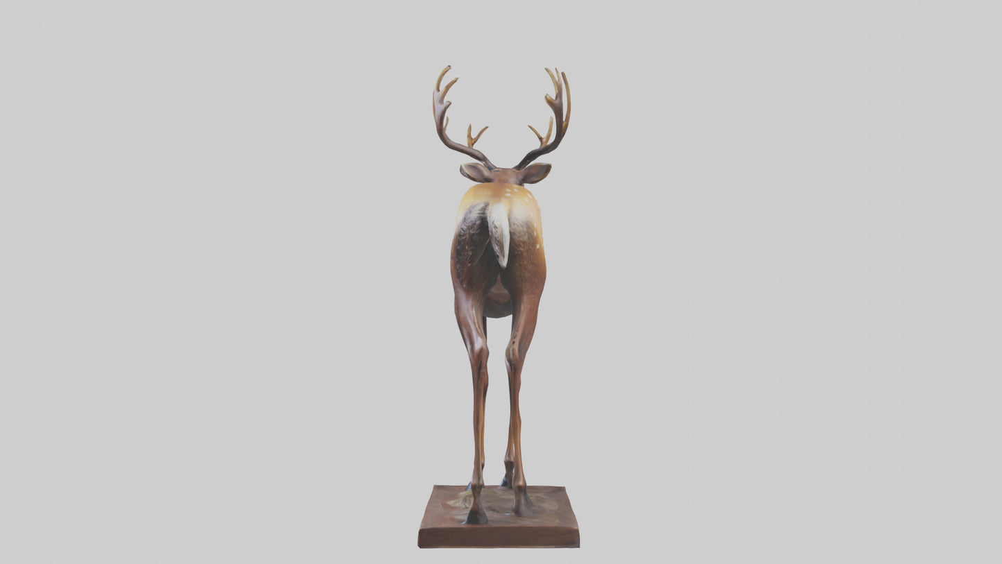 3D model Deer statue model VR / AR / low-poly